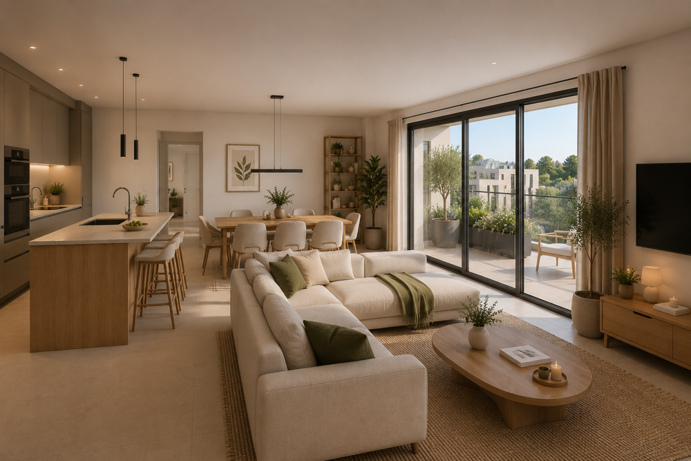 Vente Appartement L'ÉLÉGANCE D'UN T3 D'EXCEPTION OUVERT SUR L'EXTÉRIEUR Marseille 8
