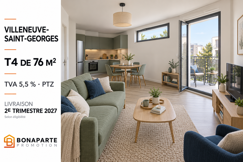Vente Appartement -- RETOUR DE LOT – LIVRAISON RAPIDE – TVA 5,5 % + PTZ Villeneuve-saint-georges