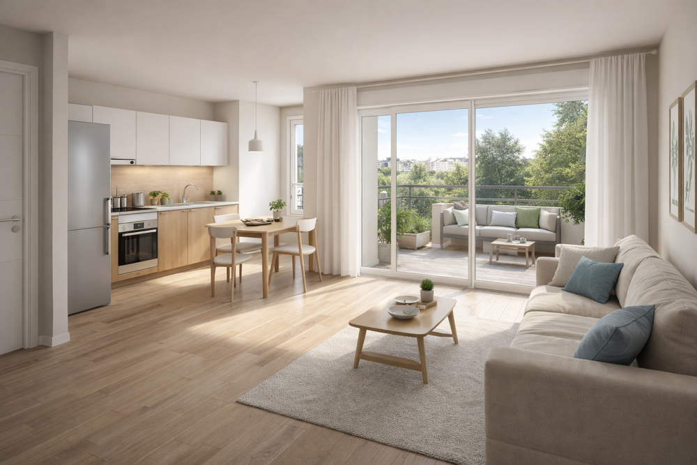 Vente Appartement Beau 2 pièces de 45.50 avec balcon de 6m² et parking – Frais de notaire offerts – Livraison 4T2026 Limay