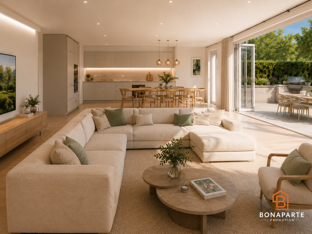 achat appartement neuf 4 chambres en rez de jardin centre ville de Beauchamp