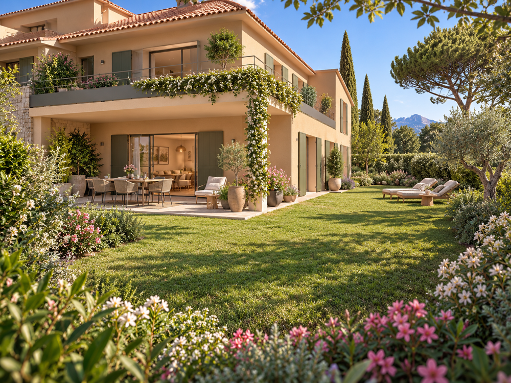Vente Appartement GRAND T3 de 80m² AVEC JARDIN de 100m² - TROIS BON DIEUX Aix en provence