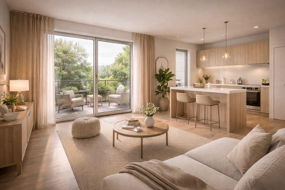 Un 2 pièces lumineux avec balcon généreux  Un véritable coup de coeur