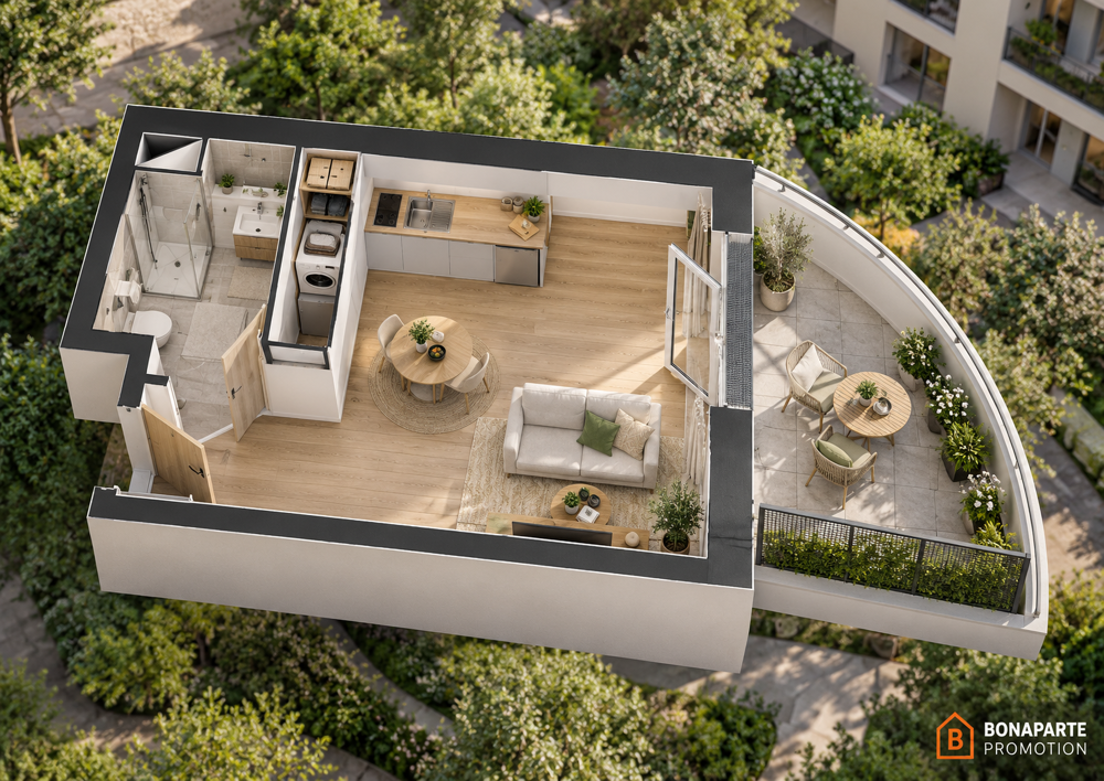 Vente Appartement charmant studio avec terrasse et parking Jouy-le-moutier