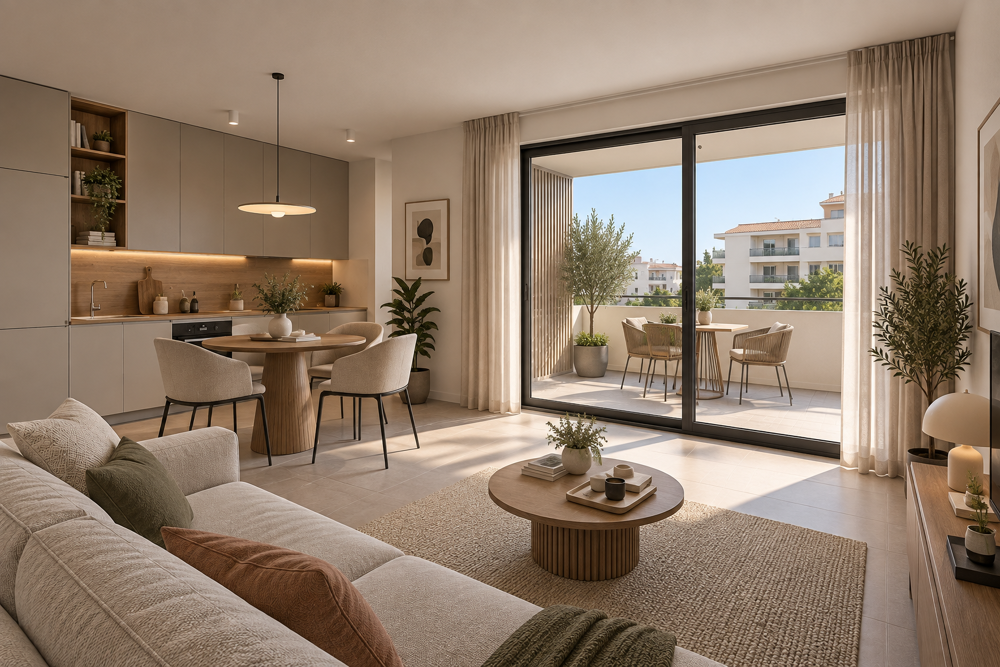 T2 NEUF 46 M² AVEC TERRASSE  PROCHE CENTRE-VILLE DE PERPIGNAN