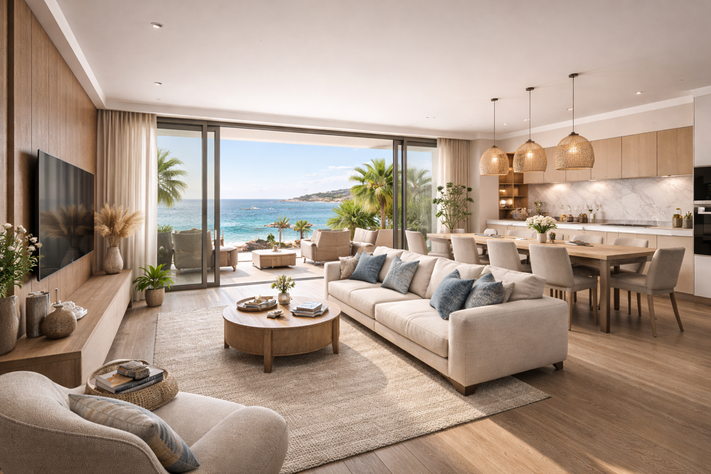 Vente Appartement UNIQUE 3 PIECES DE 80M² FACE A LA MER EN PREMIERE LIGNE AVEC 20M² DE TERRASSE Antibes