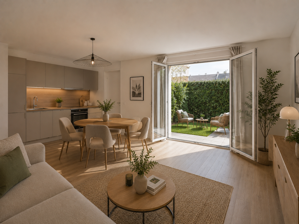 Vente Appartement LANCEMENT COMEMRCIAL-2P 39m²-JARDIN 16m²-PARKING Mantes la jolie