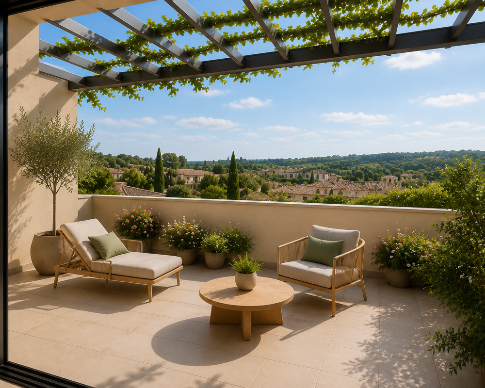 Grand T2 de 56 m² avec terrasse et parking au calme Aix-en-Provence