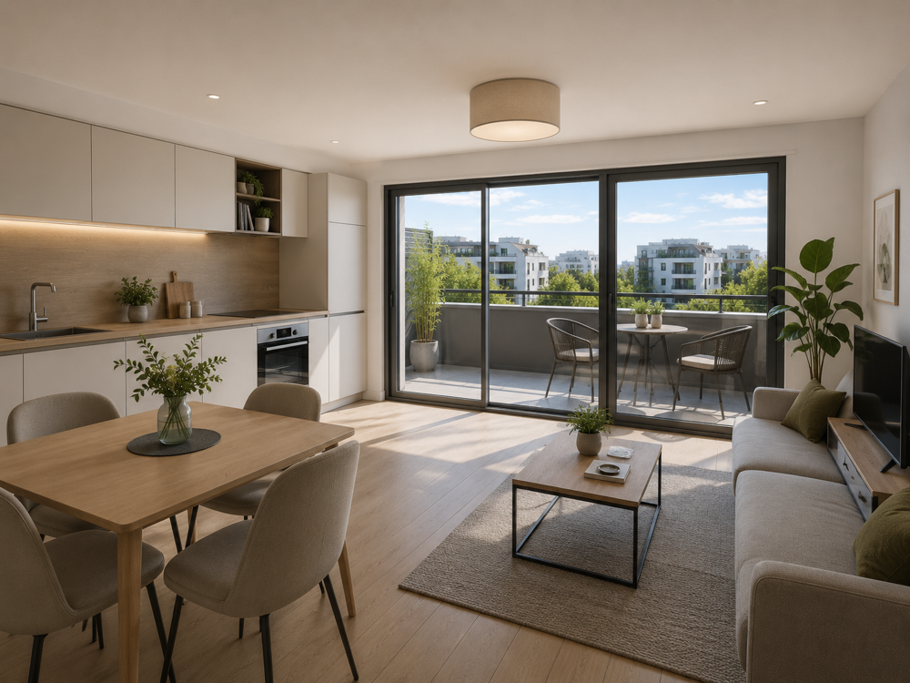 T3 moderne / Grand balcon / TVA 5.5%