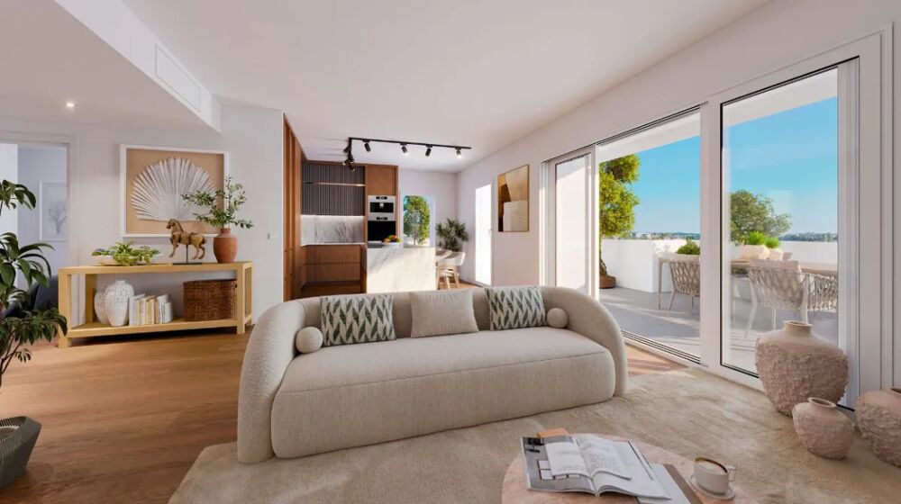 Vente Appartement RESIDENCE INTIMISTE AVEC PISCINE : MAGNIFIQUE 3 PIECES EN DERNIER ETAGE LUMINEUX SANS VIS A VIS Biot