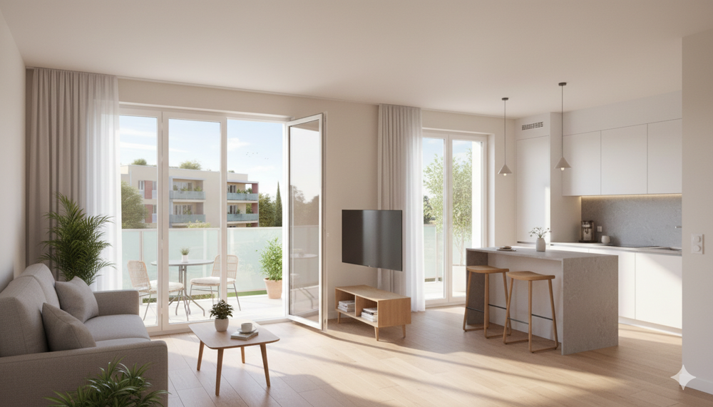 Vente Appartement - LIVRAISON RAPIDE - T3 TRAVERSANT AVEC TERRASSE ET PARKING PROCHE COMMODITÉS La seyne sur mer
