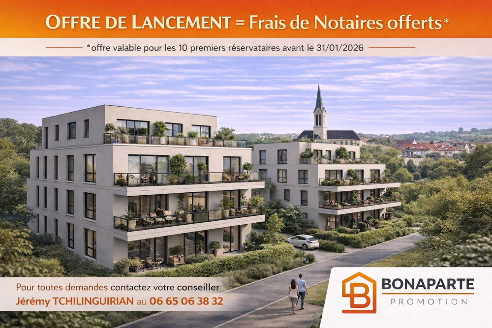 Vente Appartement Torcy (77200) – 3 pièces avec balcon plein sud – TVA réduite – Livraison fin 2028 Torcy