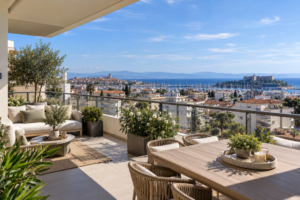 Vente Appartement VISITABLE IMMEDIATEMENT, T3 65M² VUE MER, ANTIBES PROCHE CENTRE, TERRASSE 15M², NORMES RE 2020 Antibes