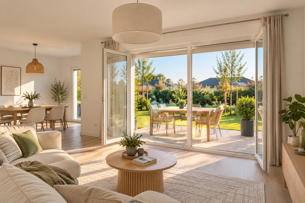 T4 DE 89 M² EN REZ-DE-JARDIN AVEC JARDIN, TERRASSE ET 2 STATIONNEMENTS