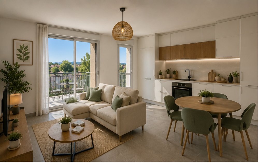 Vente Appartement SUPERBE T3 PLEIN SUD, GRAND SÉJOUR & BALCON – AU MUY Le muy