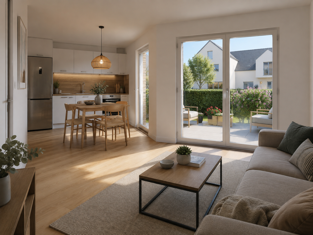 Vente Appartement CRAC'H – T3 REZ-DE-JARDIN LIVRÉ, TERRASSE & PARKING INCLUS Crach