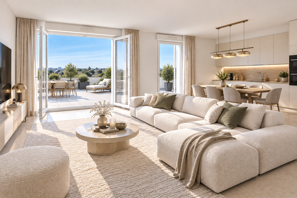 NOUVEAUTE A L'ENTREE DE TALANT - MAGNIFIQUE T4 EN ATTIQUE - TERRASSE 90M2 - EXPO SUD/OUEST