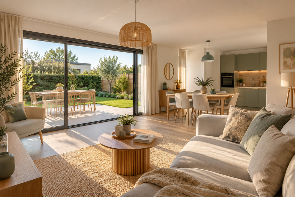 MAISON T4 DE 85 M² AVEC JARDIN OUEST DE 70 M², TERRASSE DE 9 M² ET GARAGE