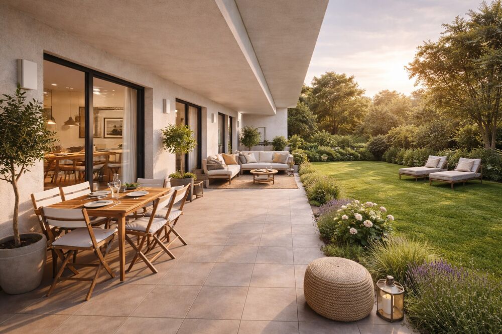 Vente Appartement T3 avec grande terrasse et jardin sans vis-à-vis – à 12min de la rotonde à pied Aix en provence