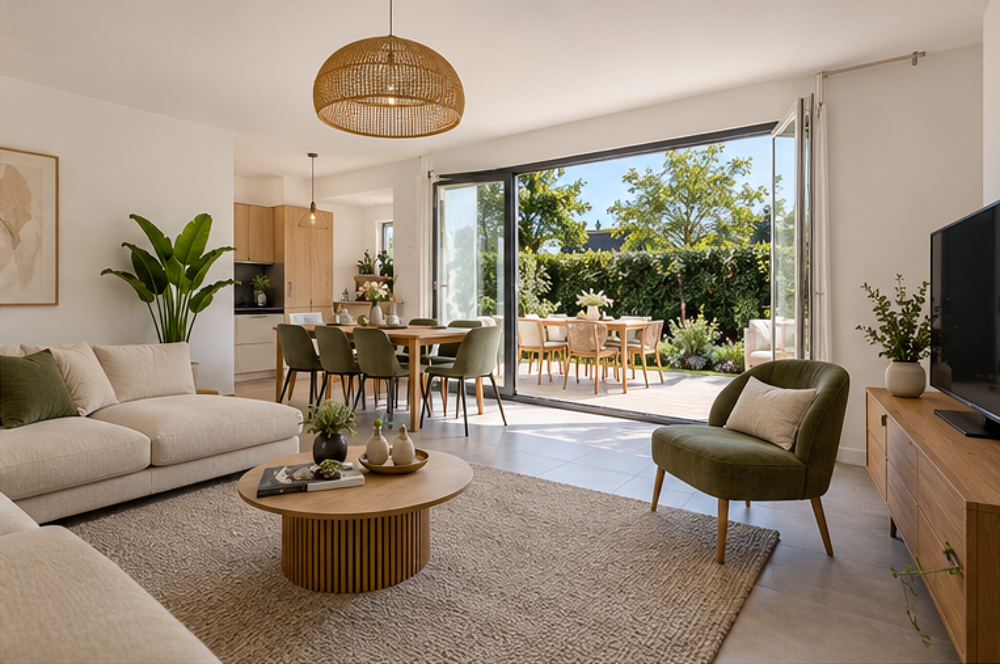 Vente Maison *MAISON T5 NEUVE DE 95 M² – 4 CHAMBRES, GRAND JARDIN ET GARAGE Pluneret