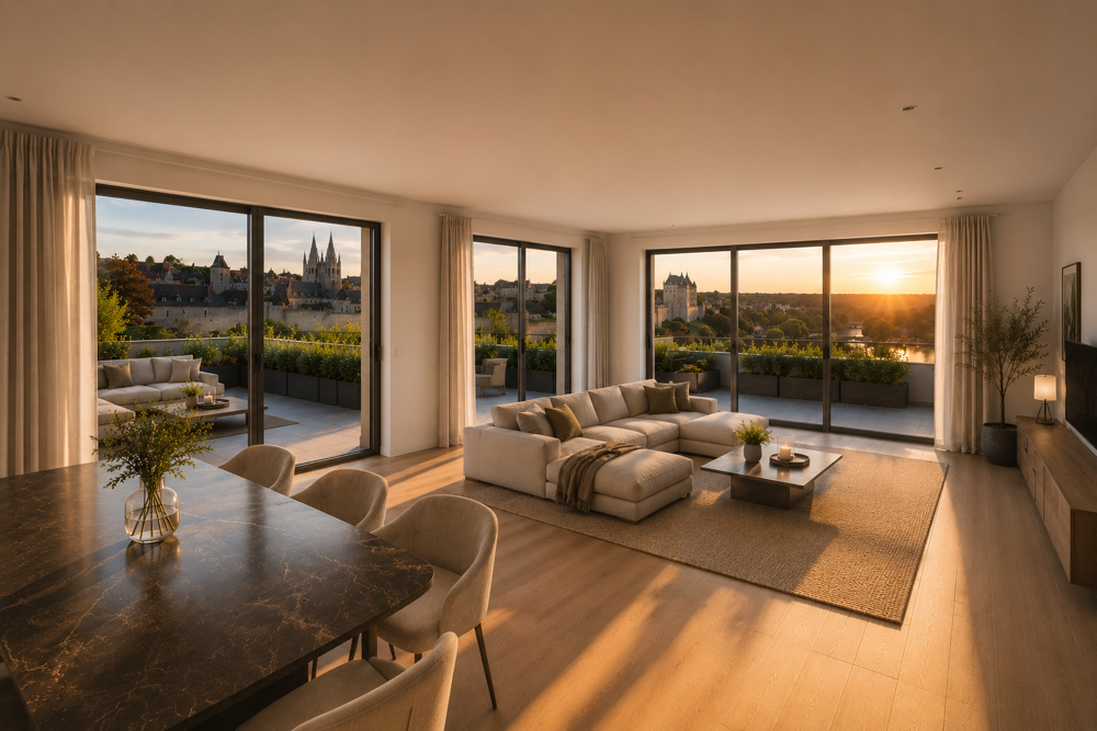 Chartres Historique  T4 de 116 m² - dernier étage avec 50 m² de terrasses et 2 parkings