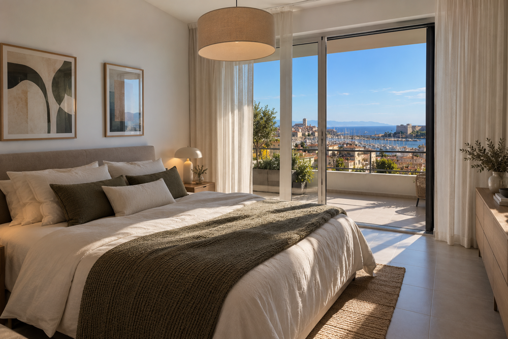 Vente Appartement VISITABLE IMMEDIATEMENT, T3 65M² VUE MER, ANTIBES PROCHE CENTRE, TERRASSE 15M², NORMES RE 2020 Antibes