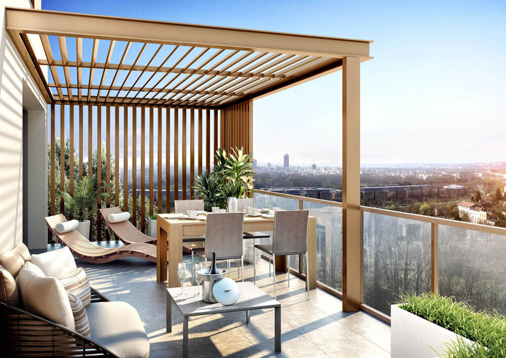 En dernier étage avec 120m² de terrasse- A 800M du métro CUIRE