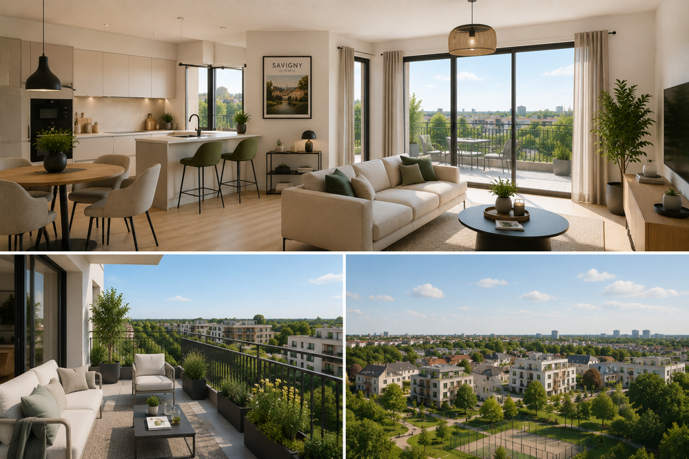 Vente Appartement SAVIGNY-LE-TEMPLE – MAGNIFIQUE 3 PIÈCES AVEC BALCON À DEUX PAS DES COMMODITÉS Savigny le temple