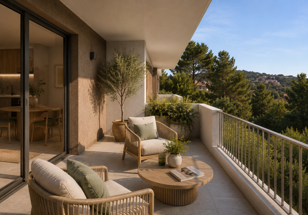 * - RARE A LA VENTE - SECTEUR LA FAVIERE - INCROYABLE APPARTEMENT T2 AVEC TERRASSE DANS RESIDENCE DE