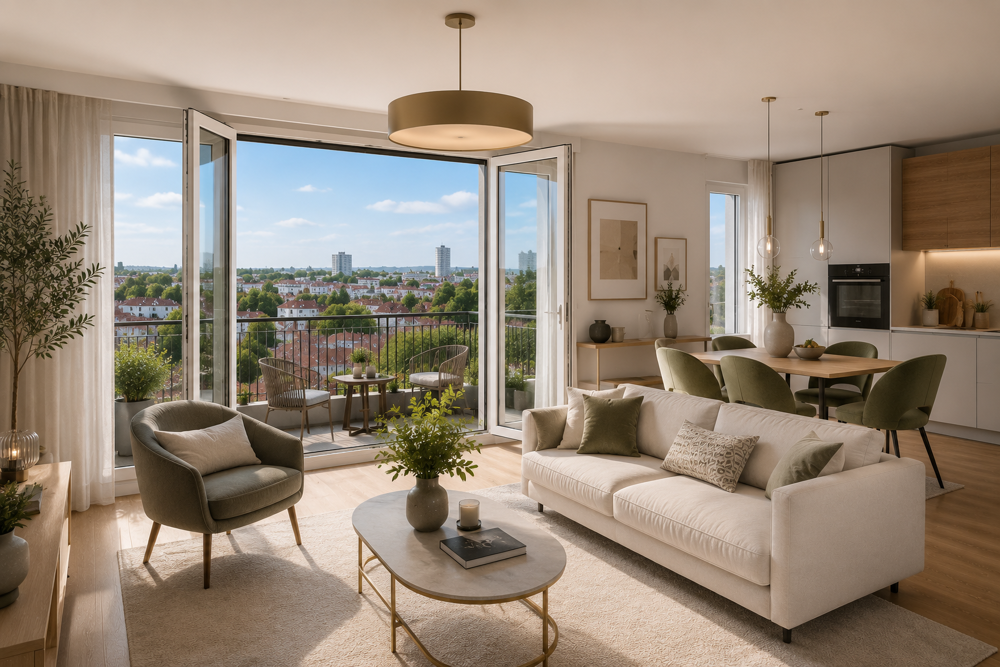 T3 de standing 65m²  BALCON SUD  T7 AU PIED et LIGNE 14
