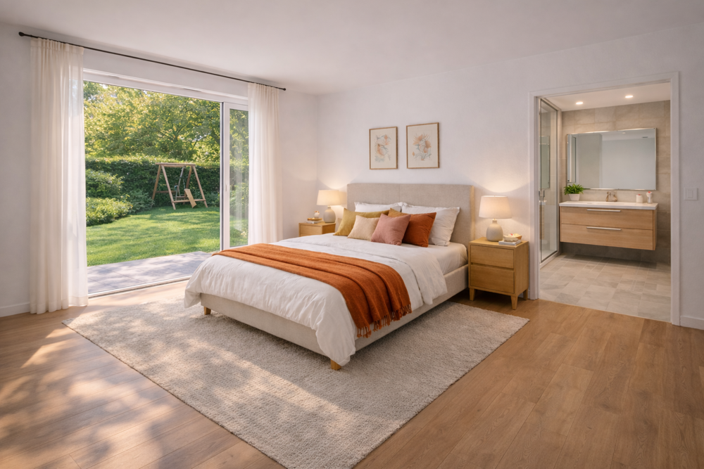 VOTRE MAISON EN APPARTEMENT  4 PIÈCES de 82m² AVEC JARDIN 70 m² + PKG  À 10 MIN DE LA GARE