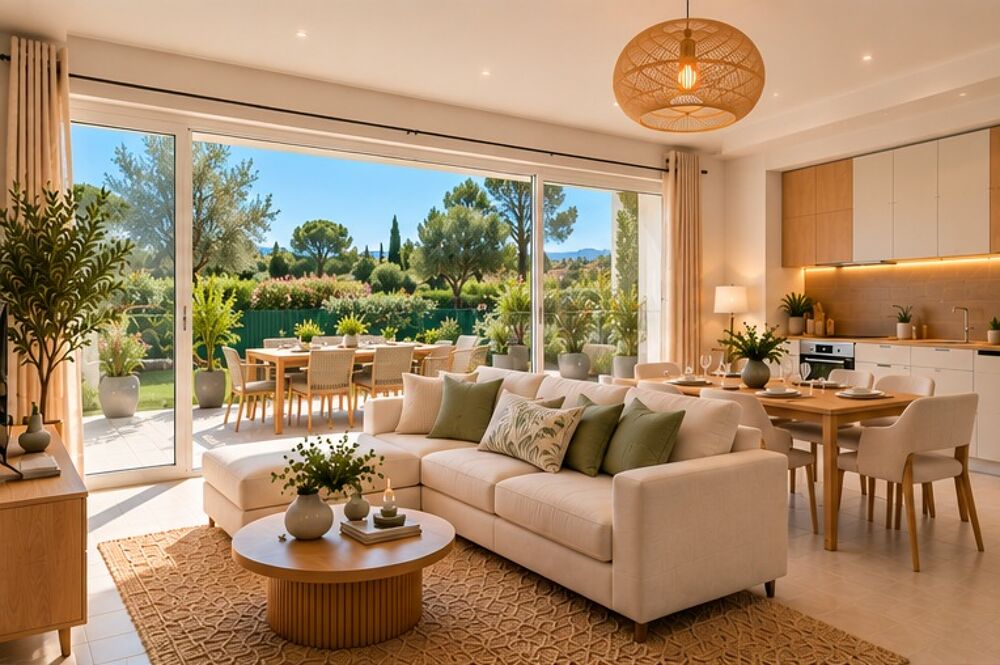 Vente Appartement SUPERBE 4 PIÈCES AVEC 3 CHAMBRES, JARDIN PRIVATIF ET TERRASSE Gassin