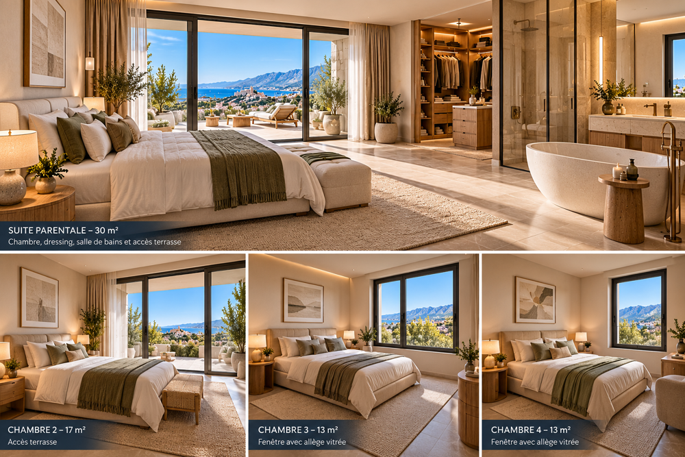 Vente Appartement CALVI – T5 DE 167 M² EN DERNIER ÉTAGE AVEC PLUS DE 100 M² DE TERRASSES AVEC VUE – RÉSIDENCE DE PREST Calvi