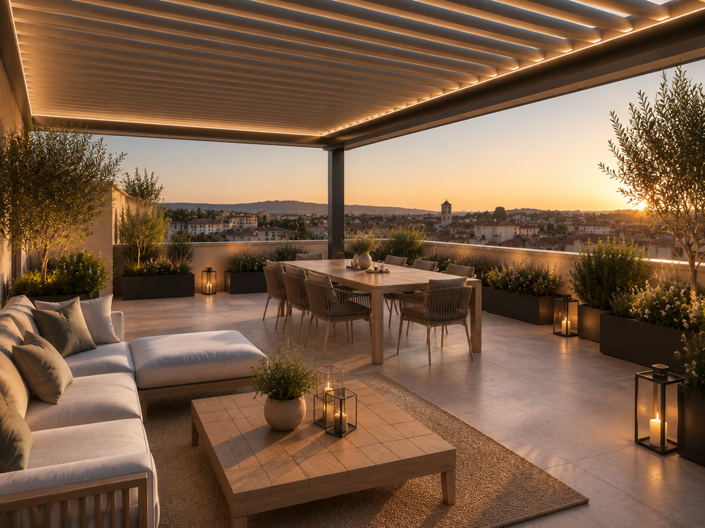 Bien d'exception à Aix-en-Provence  Maison de ville T6 avec jardin rooftop et parking