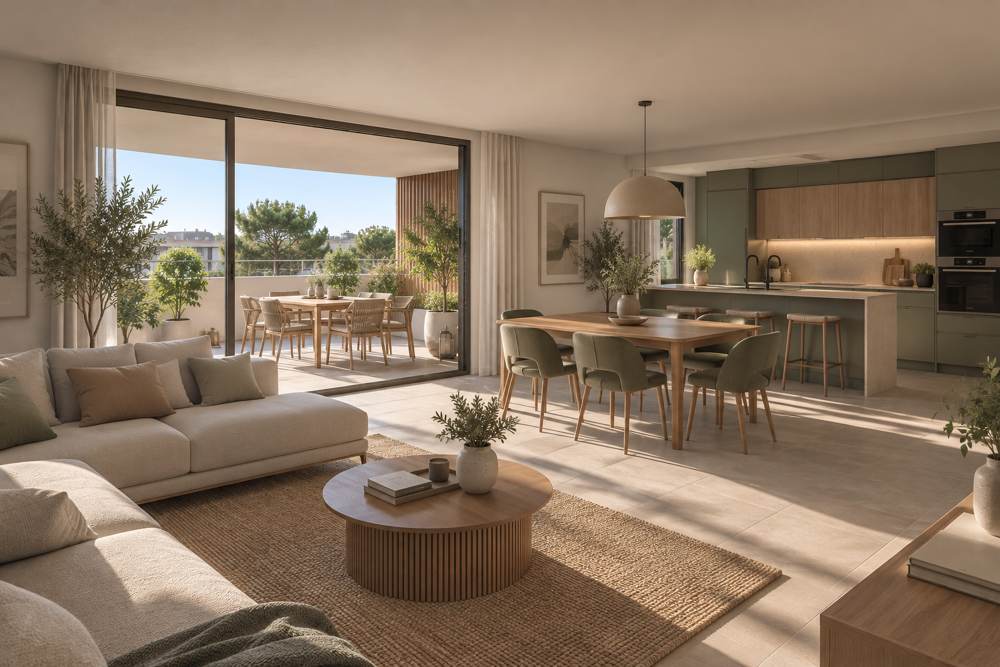 A 5MN A PIED DE LA PLAGE 2 PIECES NEUF AVEC TERRASSE DE 18 M² !