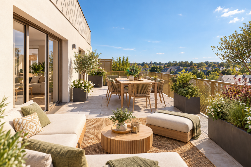 Vente Appartement *T4 DE 85 M² AU 4E ET DERNIER ÉTAGE AVEC BALCON DE 19 M² ET 2 PARKINGS Saint-avé