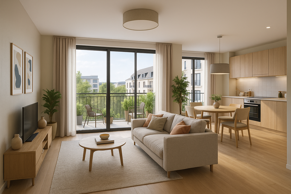 Vente Appartement RETOUR DE LOT - T3 - CERGY - AVEC BALCON - PROCHE TRANSPORTS ET COMMERCES Cergy