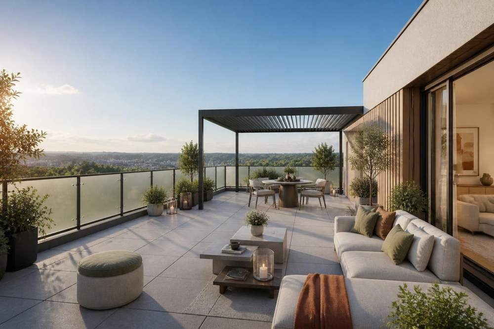 Vente Appartement ROUEN RIVE DROITE - VUE PANORAMIQUE - T3 NEUF AVEC TERRASSE Rouen