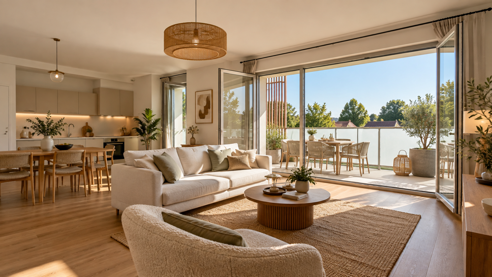 *T4 DE 100 M² AU 1ER ÉTAGE AVEC BALCON DE 21 M²