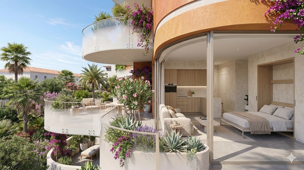 CHALEUREUX STUDIO DE 30M² AVEC TERRASSE PLEIN SUD DANS UN ENVIRONNEMENT PRIVILEGIE