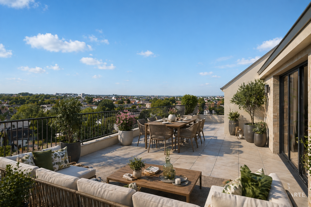 Une signature rare. Un art de vivre.TOP FLOOR de 102m² habitables +80m² de terrasse