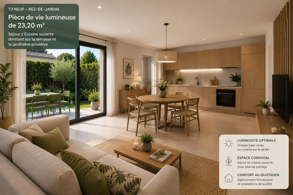 Vente Appartement Aux portes d'Éguilles – T3 neuf avec jardin privé à moins de 300 000 € !!!!! Aix en provence