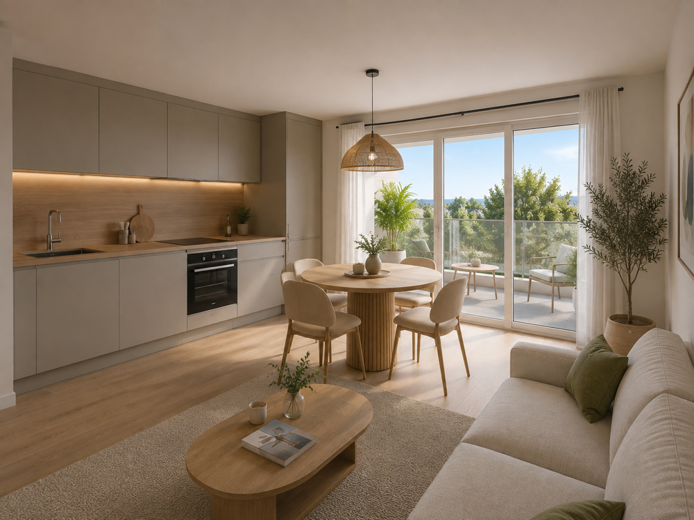 Vente Appartement T2 | AU PIED DU METRO | NATURE | TVA REDUITE | PRET A TAUX ZERO Rennes
