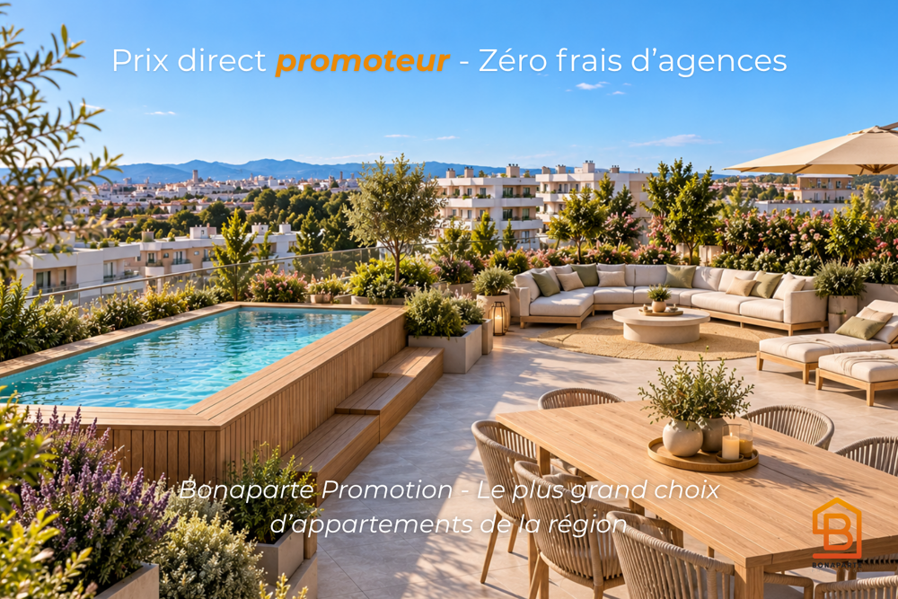 Vente Appartement MONTPELLIER – NOUVELLE MAIRIE – APPARTEMENT 3 CHAMBRES DERNIER ETAGE D'EXCEPTION AVEC PISCINE Montpellier