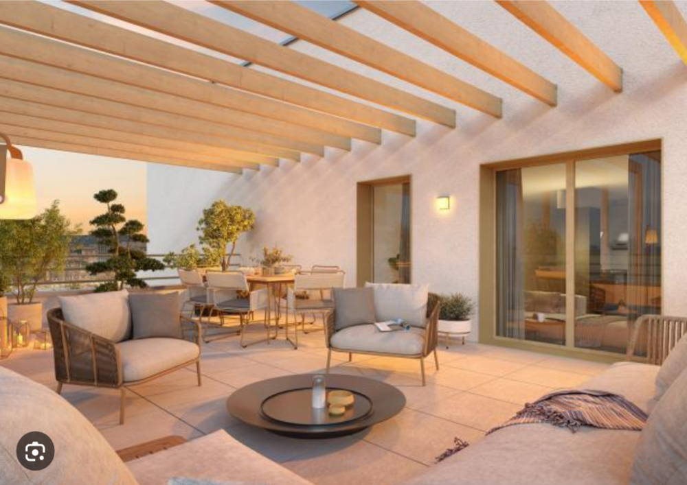 Sathonay-Village - Au DERNIER ÉTAGE 3 pièces avec une terrasse de 26m²