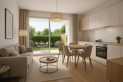   T2 avec jardin privatif plein Sud Appartement - 2 pi�ce(s) - 25 m�