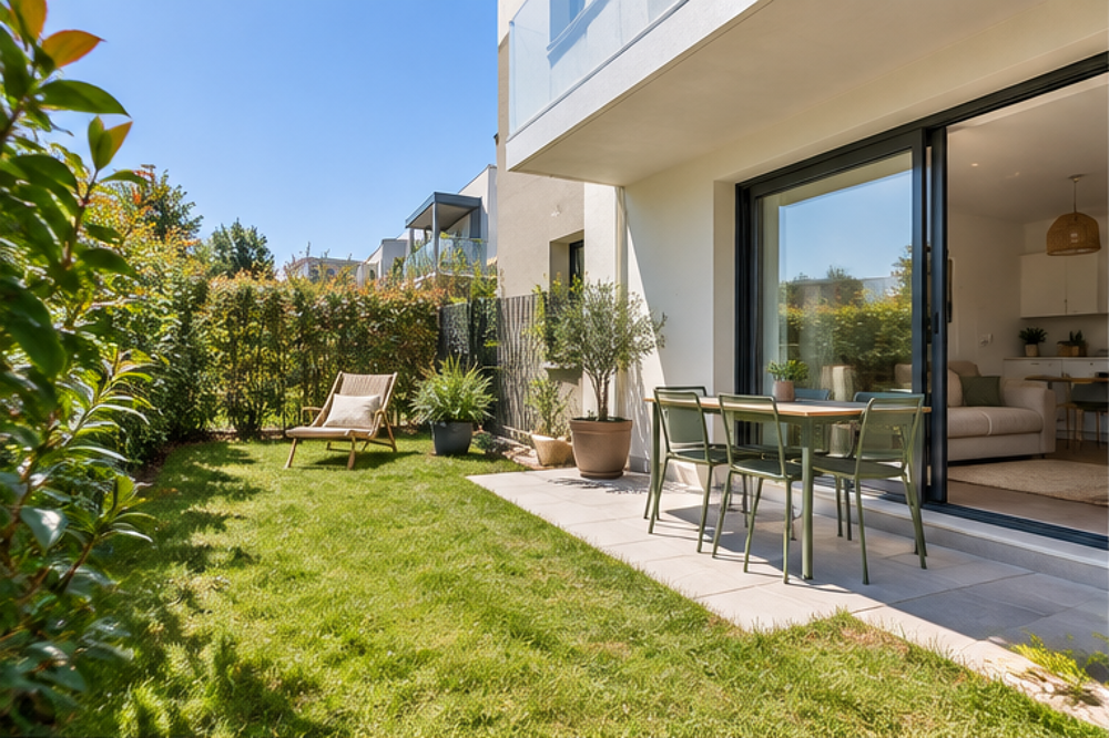 T2 DE 42 M² AVEC JARDIN,TERRASSE DE 9 M² ET PARKING EXTÉRIEUR