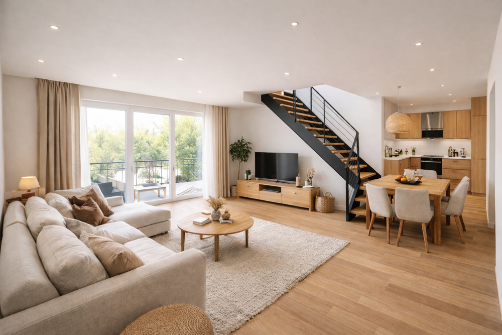Duplex 4 pièces de 84,26 m² avec 3 terrasses et 2 places de parking  Élancourt