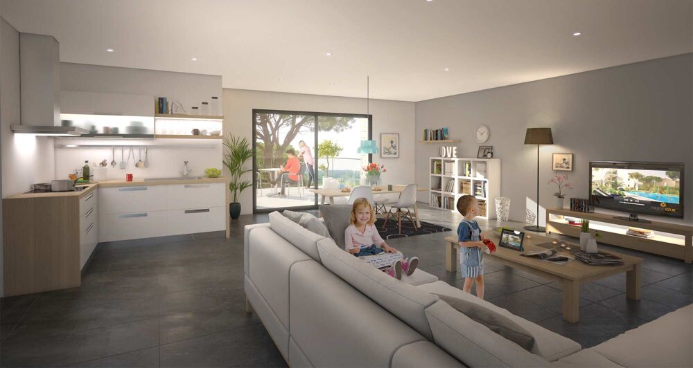 Vente Appartement QUARTIER DES PUGETS :  BEAU 3 PIECES DE 65M², AVEC BELLE TERRASSE DE 22M², VUE DEGAGEE - PISCINE St laurent du var