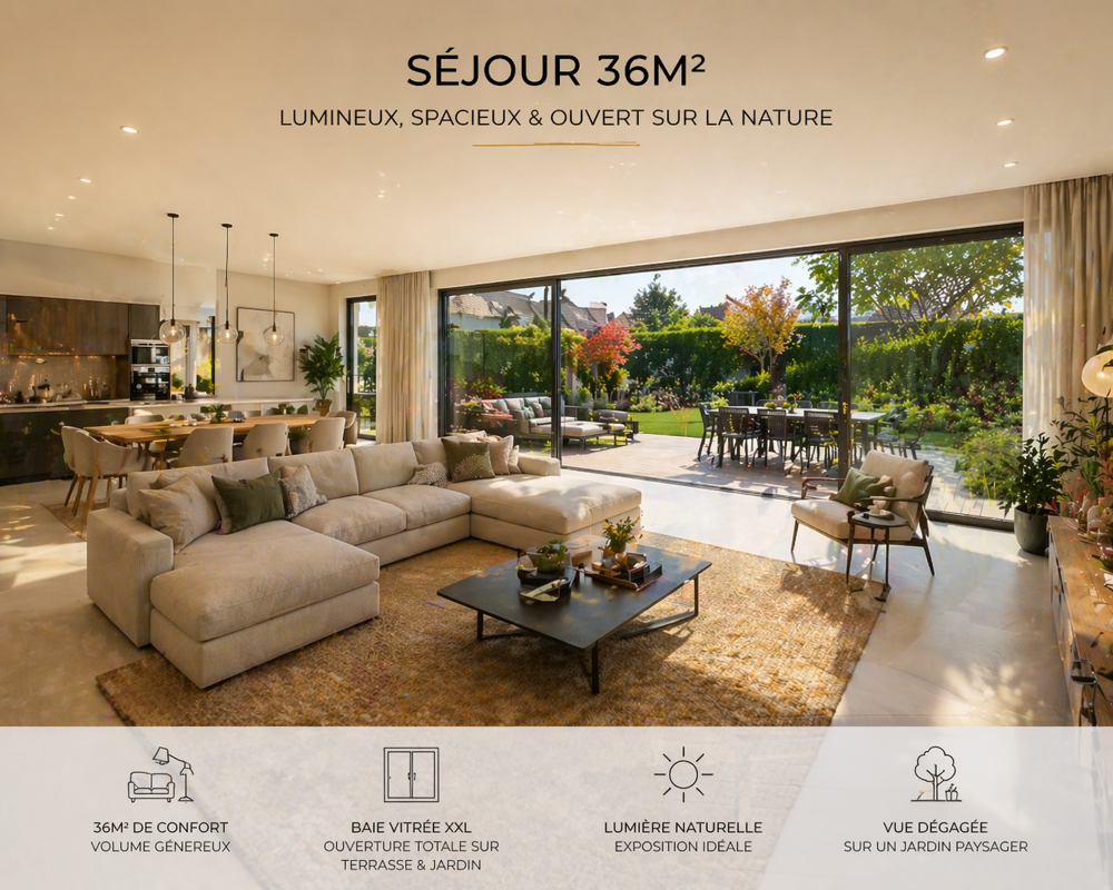 PAVILLON NEUF 5 PIECES DE 117M²+ TERRASSE ET JARDINS POUR 211M² LIVRAISON FIN 2026