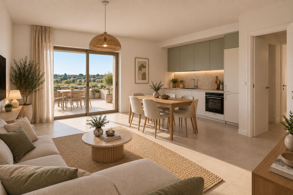 Vente Appartement MOUGINS : DERNIER ETAGE : BEL APPARTEMENT 3 PIECES AVEC SA TERRASSE DE 20M² - VUE DEGAGEE Mougins